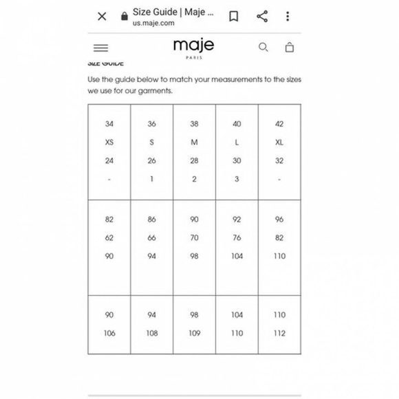 MAJE Leona Blouse Black Print size 2 semi sheer v-neckline top MEDIUM - Picture 9 of 10